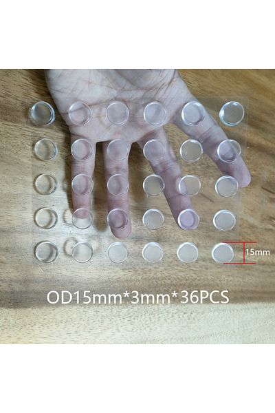 Choice 15X3mm 36pcs 100PCS Self Adhesive Silicone Clear Bumpers Wall Protector Furniture Refrigerator Door