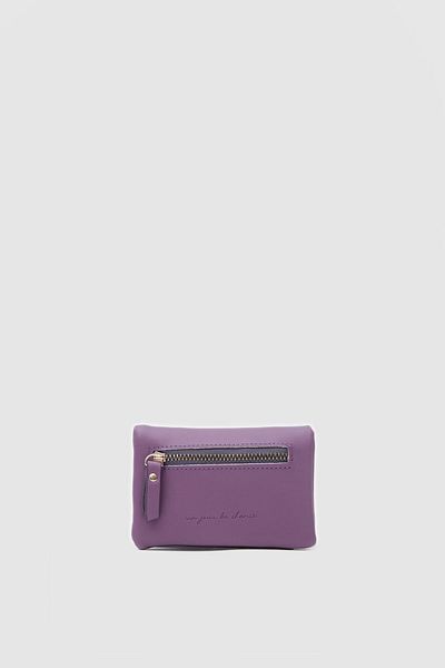 Shule Bags Purple Wallet with Rodi Zipper