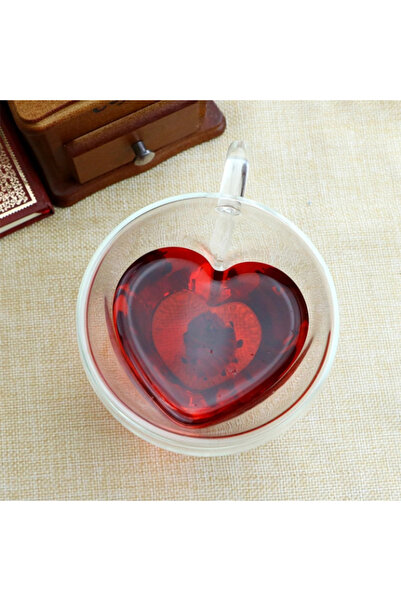 BSRE Heart Shaped Glass Cup
