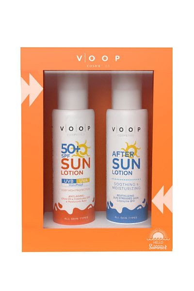 VOOP Body Sun Cream 50 Spf - 150 ml & After Sun Cream - 150 ml| Double Set