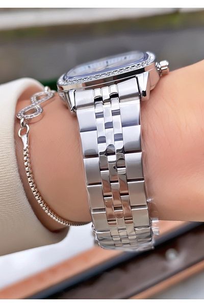 Daniel Klein Brand Silver Color Women's Wristwatch with Bracelet Gift