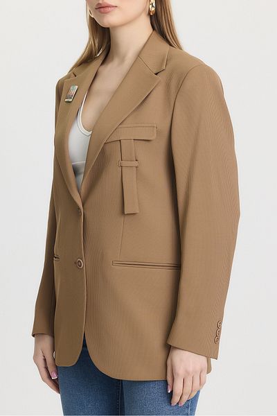 Ted Davıd Brown Double Button Closure Blazer Jacket