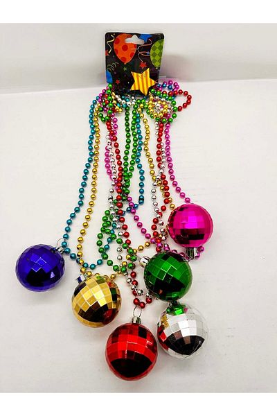 BulutRetail Disco Ball Necklace Set 6 Pieces