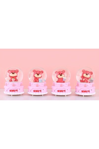 Ayıcıklı Işıklı Kar Küresi 7 Cm