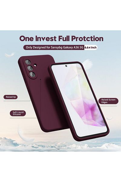 AWH Samsung Galaxy A36 5G Case Silicone, Thin Slim Grip Soft Rubber Gel Protective Phone Case