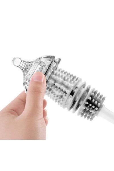 Armoris Brush 360 Degree Baby Milk Bottle Cleaner Silicone Head Easy Cleaning Hygiene Apparatus