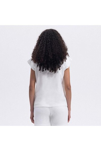 Ellesse Ef450-Of Women's Crew Neck Half Sleeve T-Shirt - Off White