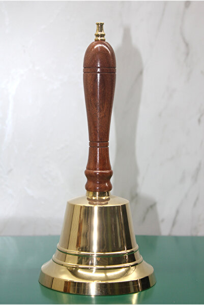 İN3DEX Wooden Handle Brass Meditation Bell with Clear Sound