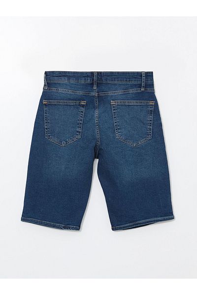 LC Waikiki Regular Fit Cotton Stretch Fabric Men's Jean Shorts