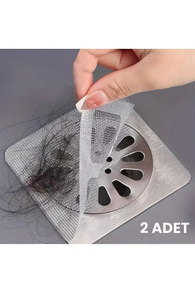 Home 2-Pack Self-Adhesive Drain Filter Clogging and Anti-Hair