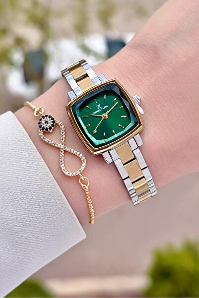 Daniel Klein Kadranı Yeşil Kordonu Sarı Gri Renk Ayarlanabilir Kordonlu Kadın...