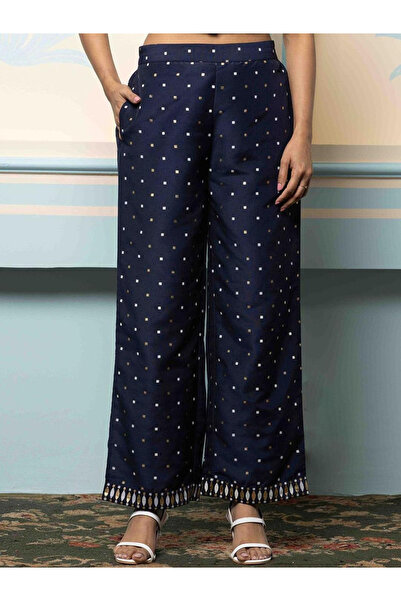 Ishin By Styli Polka Dot Print V-Neck Kaftan with Pants Set