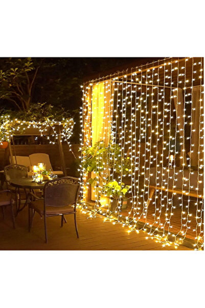 Alfamarketing 3*2 Perde Led Sarı Işık