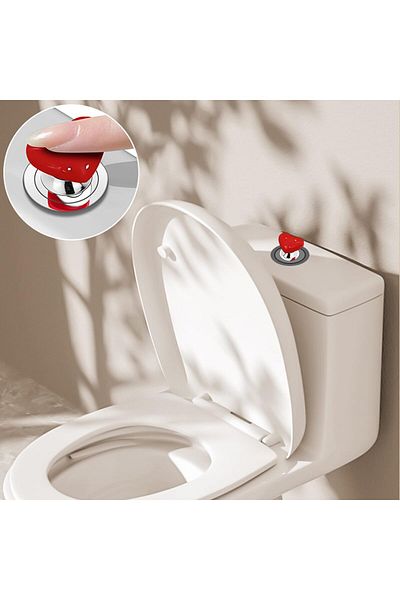 FITEV Toilet Bowl Flush Button Heart Designed