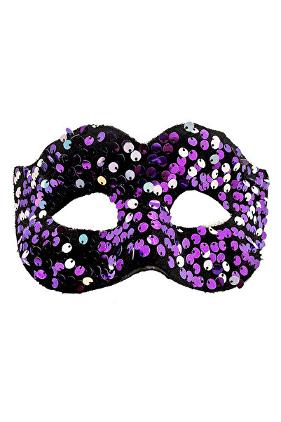 Veraura Lifestyle Purple Color Elastic Back Sequin Sequin Embroidered Prom af...