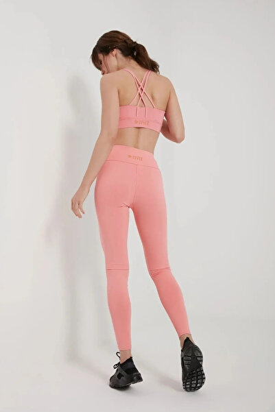 QUHOX Women's High Waist Tightening Sports Leggings Pink