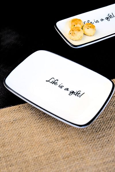tabakevi Plate House Porcelain Motto Gift Boat Plate Single 17X12X3Cm