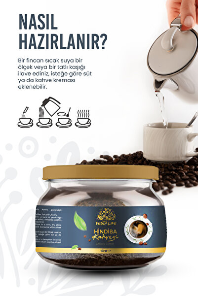 vesta life Hindiba Kahvesi 1 Aylık - (60 KULLANIM) Net 150gr Kahve