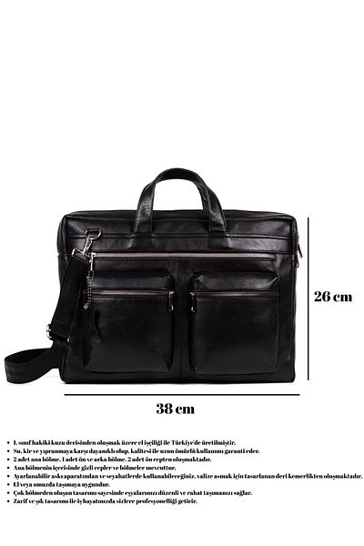 Newish Polo Alva Clup Δερμάτινο Laptop & Χαρτοφύλακας (40 X26)