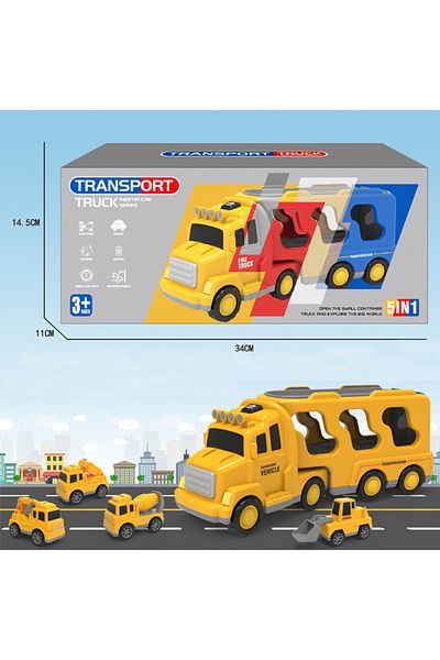 Yelajoy 5 Pcs Toy Cars,Bright & Colorful Designs,Inertia drive & lights,Realistic Designs,Boy Toys Age 6-8