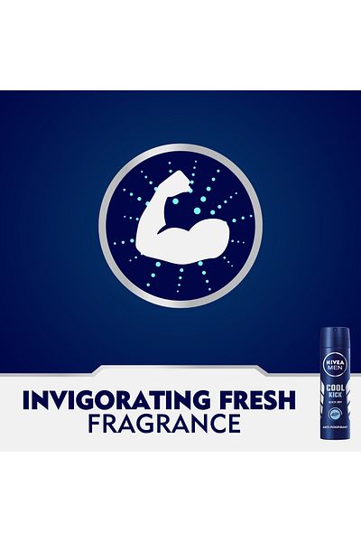 NIVEA مزيل عرق بخاخ للرجال كول كيك 150 مل منعش، حماية تدوم طويلاً