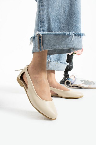STOCON Women's Skin Side Open Ballerina Home and Outdoor Shoes Stc1100
