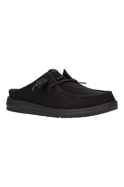 HEY DUDE 43103 Wally Slip Stretch Sox Black Men's Slippers