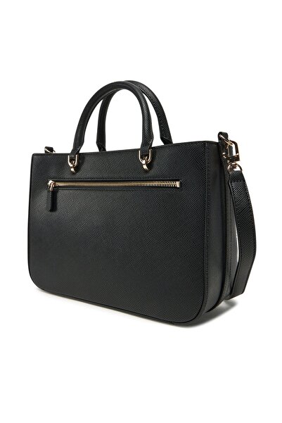 Guess Bramina Girlfriend Satchel Women Black Handbag Hwzg9636060-Bla