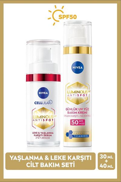 NIVEA Effective Anti-Blemish Cream and Serum 40ml Spf50 and Anti-Aging 30ml