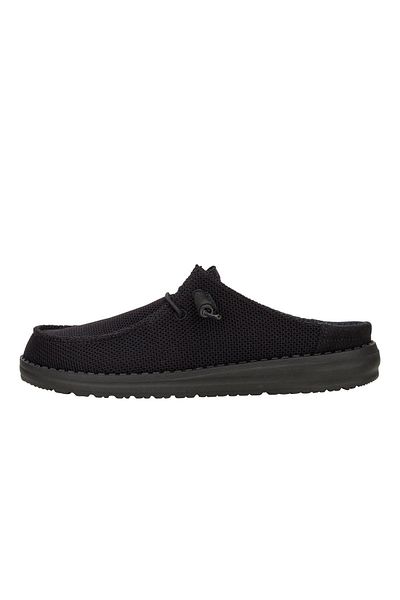 HEY DUDE 43103 Wally Slip Stretch Sox Black Men's Slippers