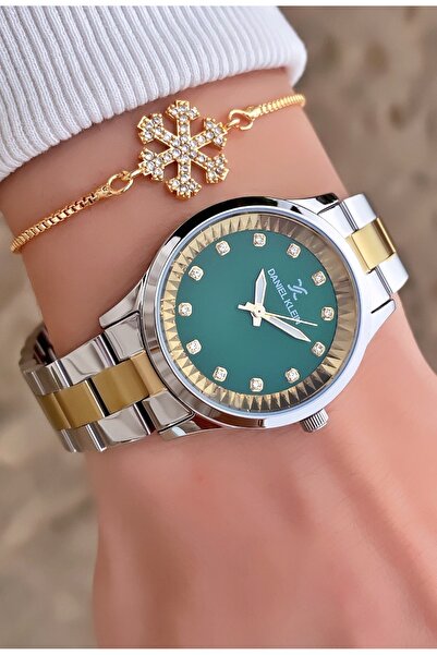 Daniel Klein Gold Colored Women's Wristwatch and Bracelet Gift