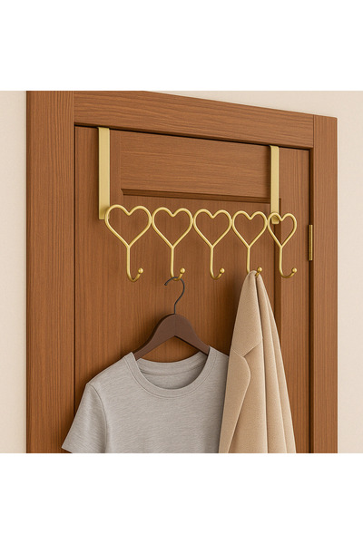mastergold Over The Door Hanger With 5 Hooks – Heavy Duty Rack For Towels, Clothes, Hats, Bags, Bathroom