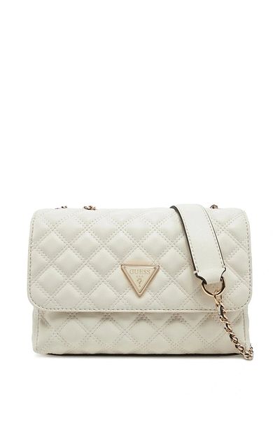 Guess Gıully 2 Cmprtmnt Cnvrtble Flp Women's White Crossbody Bag Hwqg8748200-Off