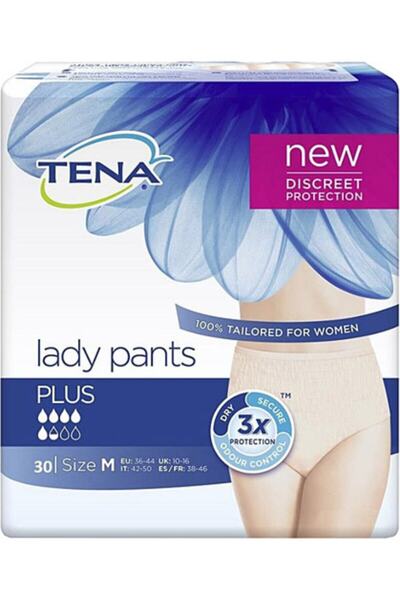 TENA Lady Plus Lohusa Pedi Medium Emici Külot Kadın Hasta Bezi 30'lu 1 Paket