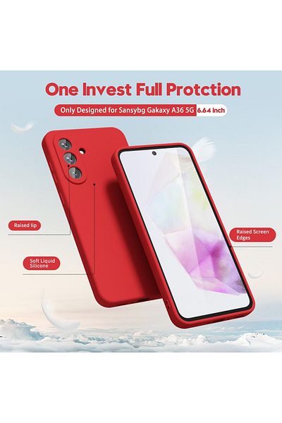 AWH Samsung Galaxy A36 5G Case Silicone, Thin Slim Grip Soft Rubber Gel Protective Phone Case