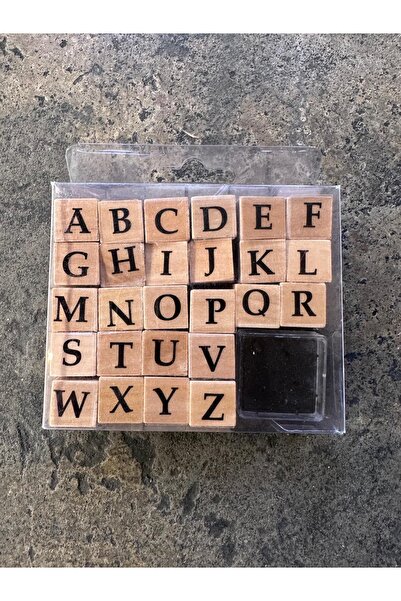 PLUMON Alfabe Stampa Set Ahşap