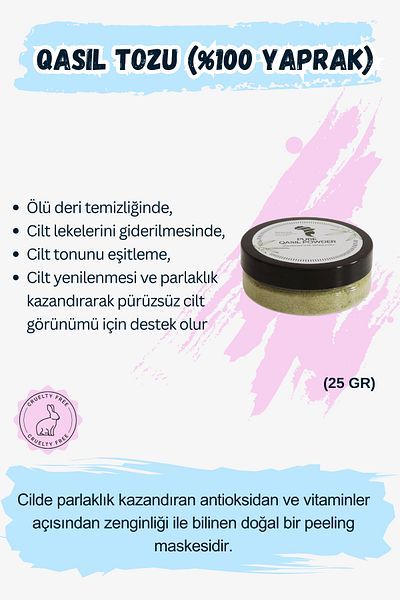FADHILA ORGANICS 100% Natural Foaming Qasil Powder That Gives Shine - 25Gr