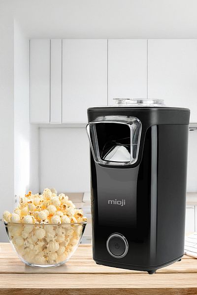 Mioji Mio POPX1 - Oil-Free Compact Popcorn Machine, Black