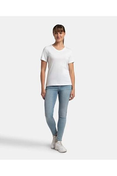 JOCKEY Atheisure-Womens V-N T-Shirts AW89-0105-WHITE