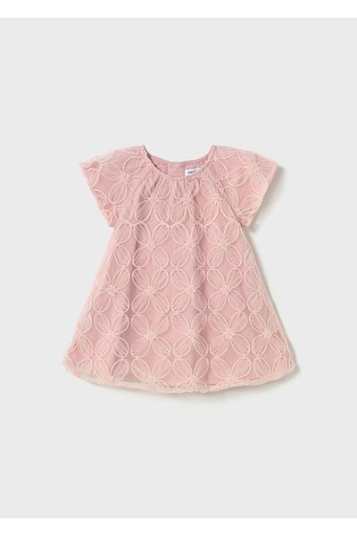 MAYORAL 01-04 Years Old Mayoral Baby Girl Pink Embroidered Tulle Dress - Pink