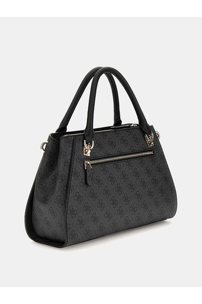 Guess Noelle Luxury Satchel Women's Anthracite Handbag Hwbg7879070-Clo