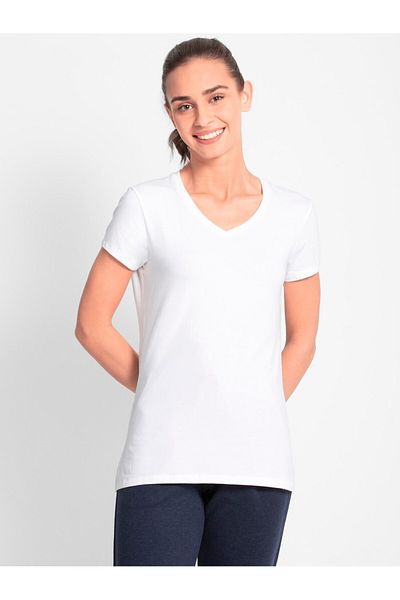 JOCKEY 24X7 V-Neck Tee 1359-0105-WHITE