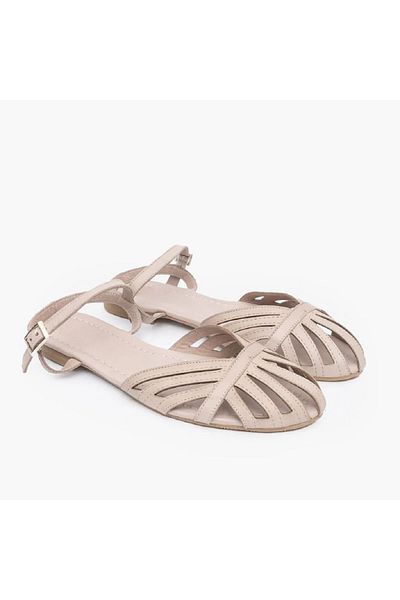 CUCA Genuine Leather Buckle Women's Sandals for Daily Use
