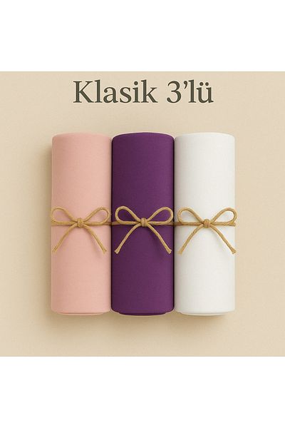 mim eşarp Χτενισμένο Βαμβακερό Σάλι Classic Σετ 3 τεμ