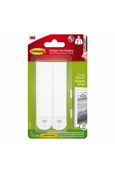 3M Command Picture Hanging Strips (8 Pairs, White)