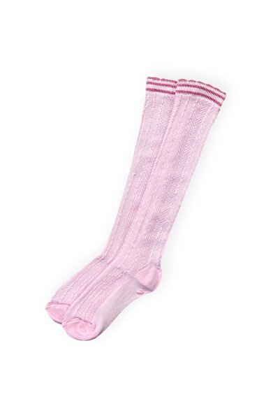 s.t. sebat tekstil Sa deznom Čarape do kolena Čarape za devojčice SB709 ROZE