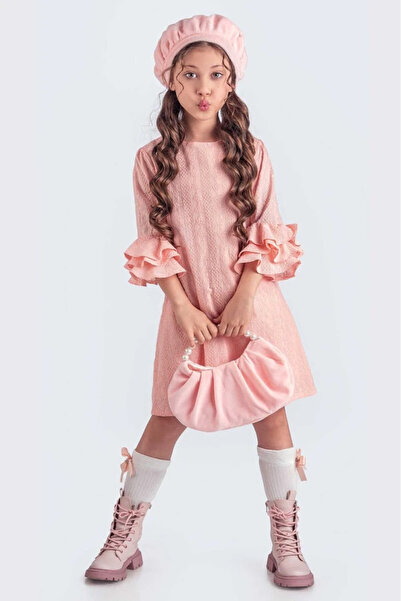 vestitino Valon Kesim Elbise Şapkalı Çantalı