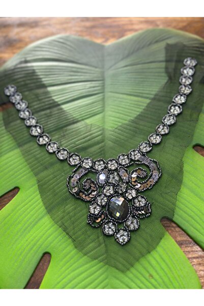 Gönülden Tasarım TUL CU Mărgele PAILLETE GOLIERĂ CUSUTĂ ACCESORIUL DE MÂNĂ AP...