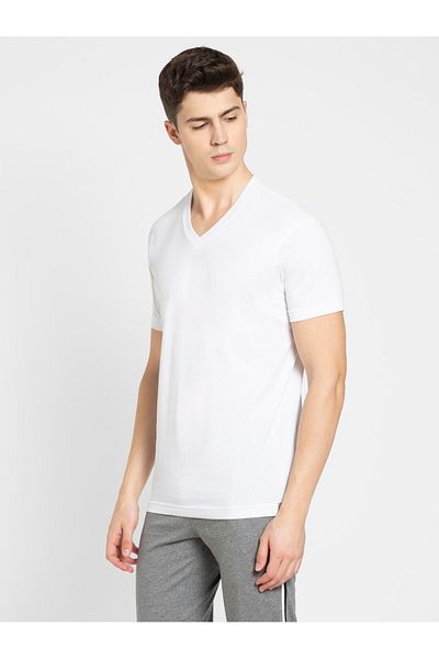 JOCKEY V-Neck T-Shirt 24X7 2726-0105-WHITE