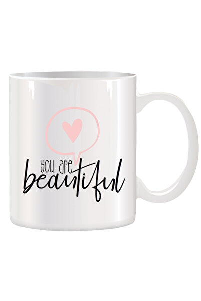 OEM Cană albă personalizată You are Beautiful, INOVATIX. 330 ml